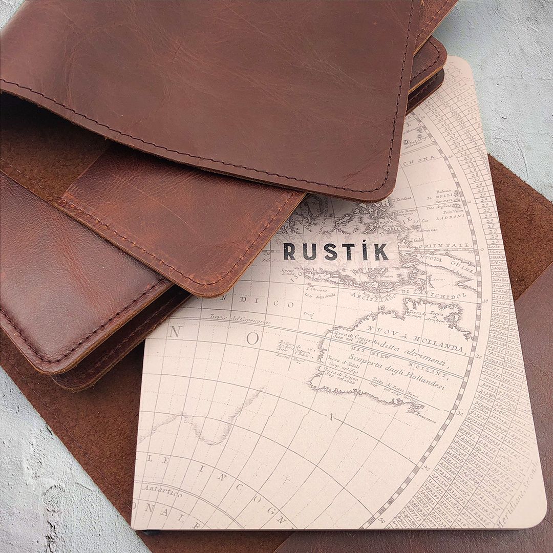 Rustik Leather Slip On Cover & Journal